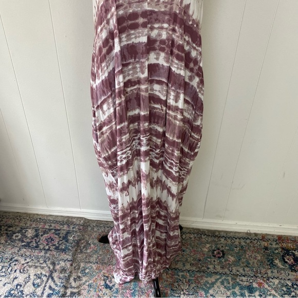 Lulus Yours Tule Mauve Tie Dye Maxi Dress Beachy Boho Sleeveless S/M Pockets - Picture 4 of 15
